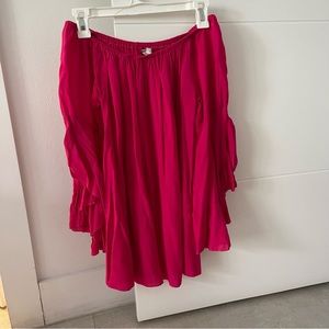 hot oink off the shoulder beach coverup